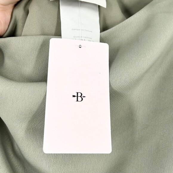 NWT BHLDN Dylan One Shoulder Satin Charmeuse Bridesmaid Dress in Moss - Picture 6 of 11